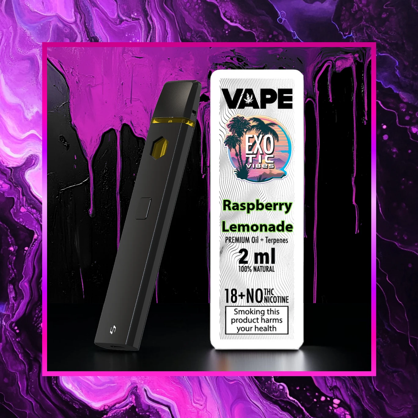 Raspberry Lemonade HCT Premium Vape - 2.00 ml. HCT